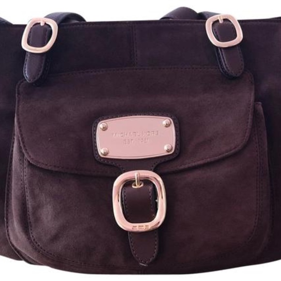 MICHAEL KORS E-1205 HUDSON DOWNTOWN BLACK SUEDE - Picture 8 of 9